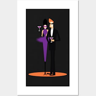Purple Cocktail Dress Posters and Art
